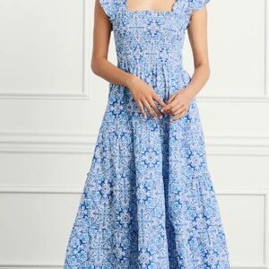 Hill House Ellie Nap Dress Blue and White Mosaic